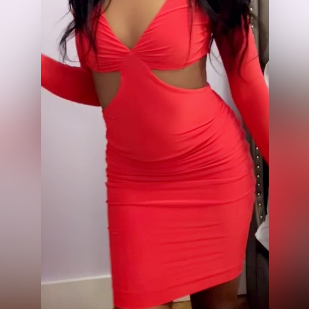 Red cut out Fashion Nova dress